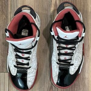 Nike Air Jordan DUB Zero GS Boys Youth Size 3.5 White True Red Shoes